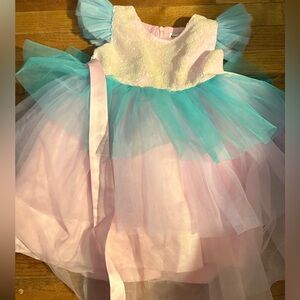 Pastel Pink and Blue Tulle Dress